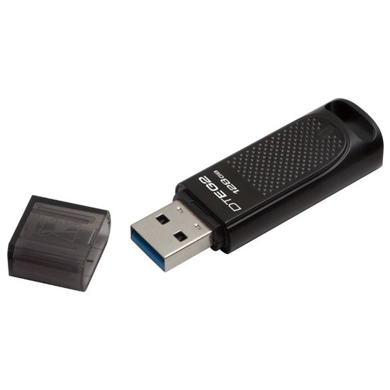Card de memorie KINGSTON DataTraveler Elite G2, USB 3.1, carcasă metalică (aliaj de zinc), rezistent la șocuri, impermeabil, indicator LED, 128GB, Negru, 2 image