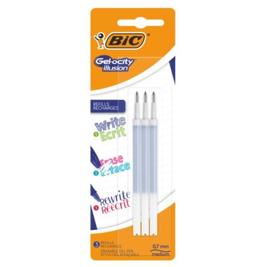 Rezerve BIC pentru pix gel gelocity Illusion, albastru, 3 buc, 2 image