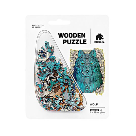 Головоломка PIECEZZ PUZZLE Mini Wolf, 40 деталей