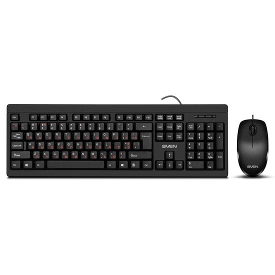 Набор Клавиатура+мышь+коврик SVEN KB-C3800W, черные, Рус/Укр/Англ, изображение 2