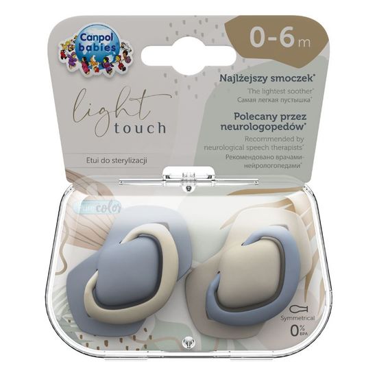 Пустышка CANPOL 22/655 "Pure Color", силиконовая, симметричная, 0-6 мес, 2 шт, изображение 4