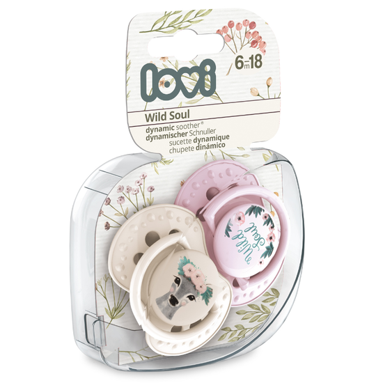 Пустышка динамисческая силиконовая LOVI 22/884 Wild Soul girl, 6-18 мес, 2 шт