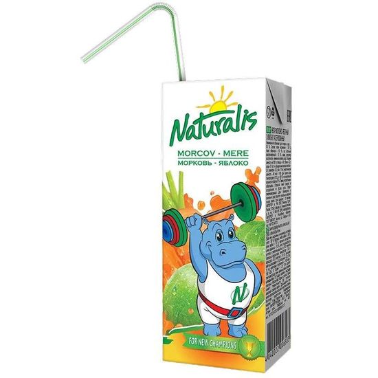 Нектар NATURALIS, яблоко морковь, 200мл