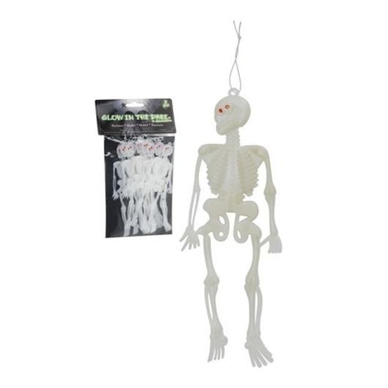 Suvenir Halloween, schelet suspendabil, 14.5cm, 8buc