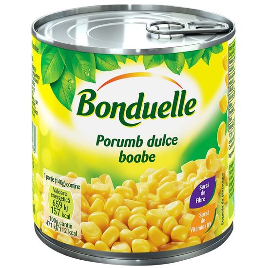 Porumb dulce boabe BONDUELLE, 425 ml