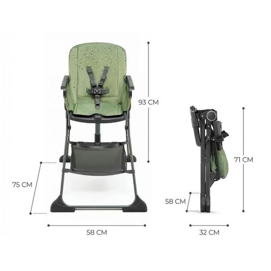 Scaun de masa KINDERKRAFT KHFOLD00GRE0000 FOLDEE, verde, 5 image