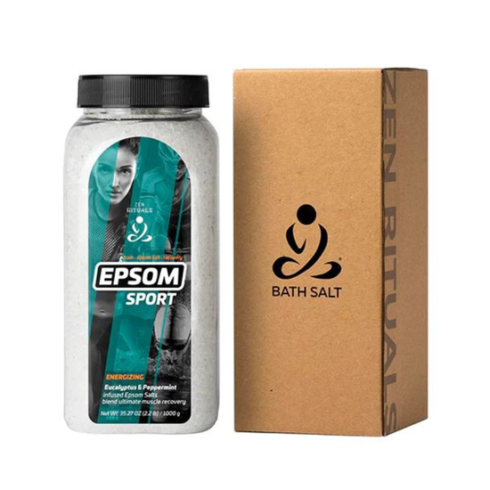 Sare de baie Epsom Sport Menta Eucalipt, 950 g, 2 image