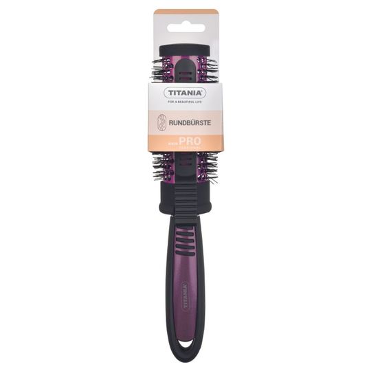Perie rotunda pentru coafarea parului TITANIA diametru 4,6cm, cu clema 24,5cm