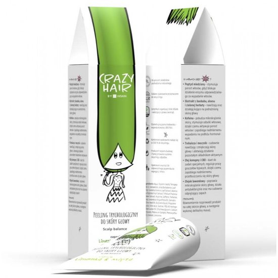 Пилинг для кожи головы HISKIN CRAZY HAIR лайм & мята, 100 мл, изображение 2