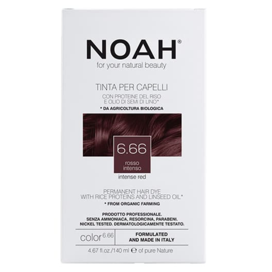 Vopsea pentru par NOAH, rosu intensiv 6.66, 140 ml