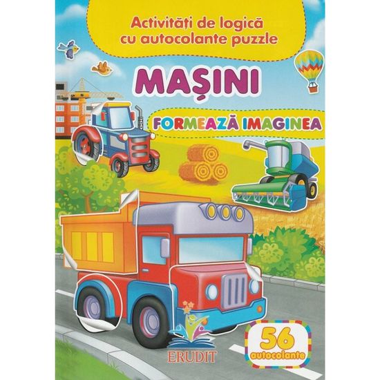 Formeaza imaginea. Masini + 56 autocolante