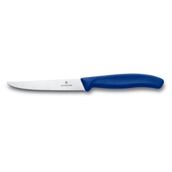 Нож VICTORINOX Swiss Classic, steak, 11cm, wavy, blue, 6.7232.20, изображение 2