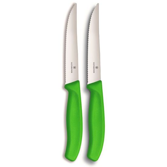 Set de cutite VICTORINOX Swiss Classic, steak & pizza, 2pcs, wavy, green, 12cm, 6.7936.12L4B, 3 image
