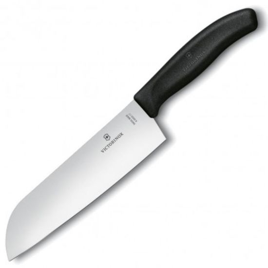 Cutit VICTORINOX Swiss Classic, santoku, 17cm, straight, black, blister, 6.8503.17B, 3 image