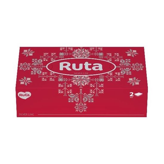 Servetele in cutie RUTA, 2 straturi, cosmetice, albe, 150 buc, 3 image