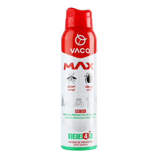 Aerosol impotriva tintarilor, capuselor si musculitelor VACO MAX DEET 30%, cu pantenol, 100 ml, 2 image
