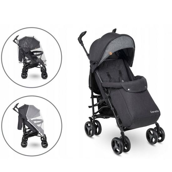 Коляска LIONELO Irma, Black/Dark Grey, изображение 3