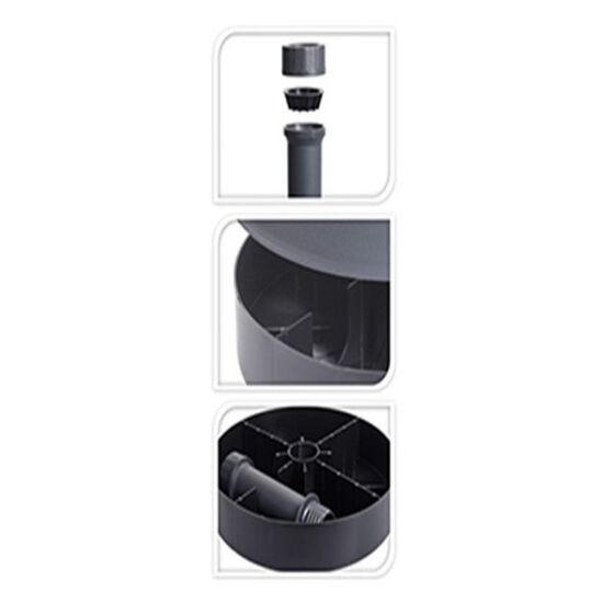 Suport pentru umbrela, D 45 cm, 25 kg, plastic, negru, 2 image
