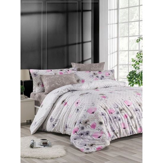 Постельное белье Евро 2 NEWHOME Delux Satin Gaye, изображение 3