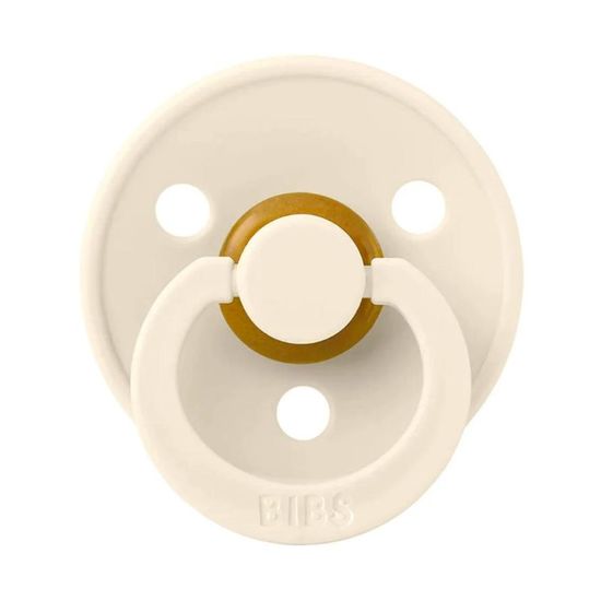 Suzeta rotunda BIBS Colour Ivory/Petrol, latex, 6-18 luni, 2 buc, 2 image
