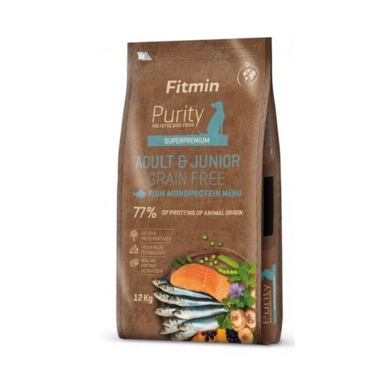 Сухой корм FITMIN dog Purity GF Adult & Junior Fish Menu, 12 кг