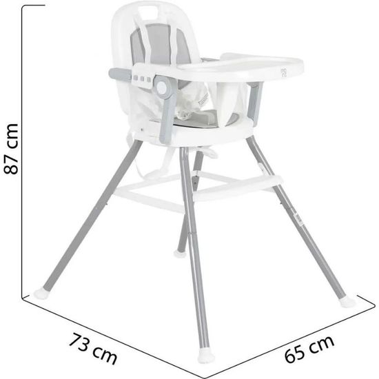 Scaun de masa MONI Amaretti 3in1, gri, 4 image