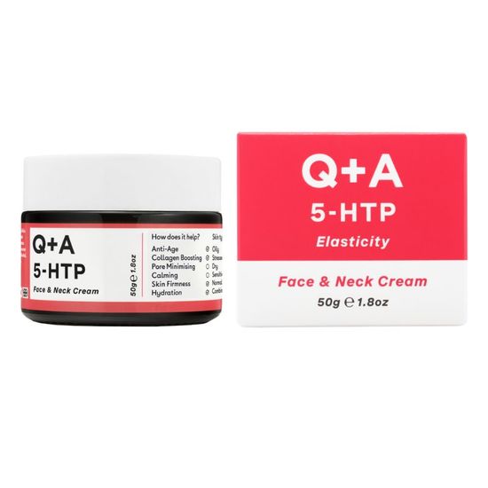 Crema Q+A 5-HTP, pentru fata si gat, confera elasticitate, 50g