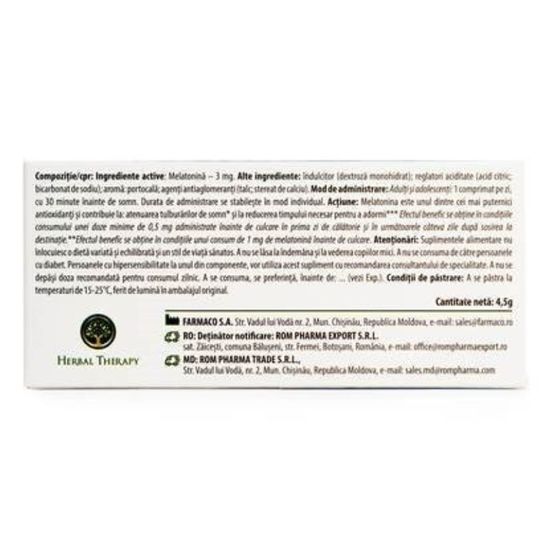 Melatonina 3mg N30 - comprimate sublinguale, 4 image