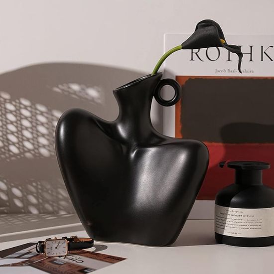 Ваза "Черные плечи" 21 см, керамика, изображение 4