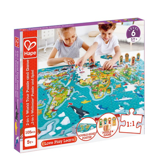 Пазл и Игра HAPE, мировой тур, 2в1