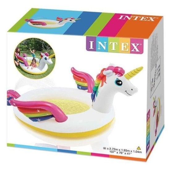 Piscina gonflabila pentru copii INTEX Unicorn fermecat, 272 x 193 x 104 cm, 335 l, 2+, 3 image