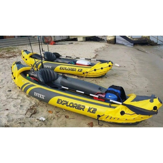 Надувной каяк INTEX Explorer K2, с веслами и насосом, 312 x 91 x 51 см, до 180 кг, изображение 4