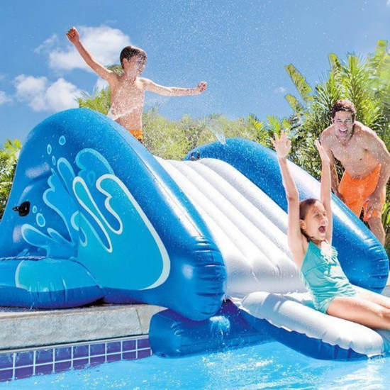 Надувная горка INTEX KOOL SPLASH, с разбрызгивателем, 333 х 206 х 117 см, до 80 кг, 6+, изображение 2