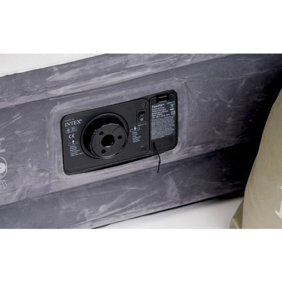 Надувная кровать INTEX Velur Comfort Plush, встроенный электронасос 220В, 152 x 203 x 33 см, до 272 кг, изображение 2