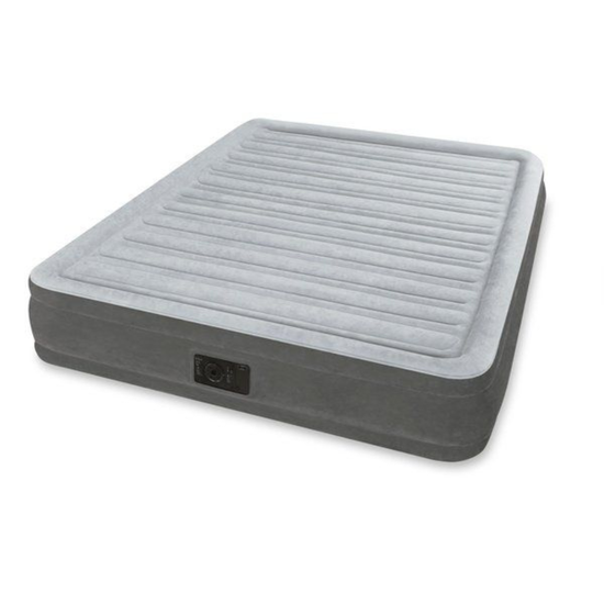 Надувная кровать INTEX Velur Comfort Plush, встроенный электронасос 220В, 152 x 203 x 33 см, до 272 кг