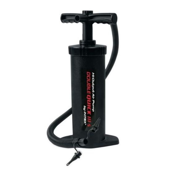Pompa de aer manuala INTEX Double Quick III, furtun cu 4 duze, 48 cm