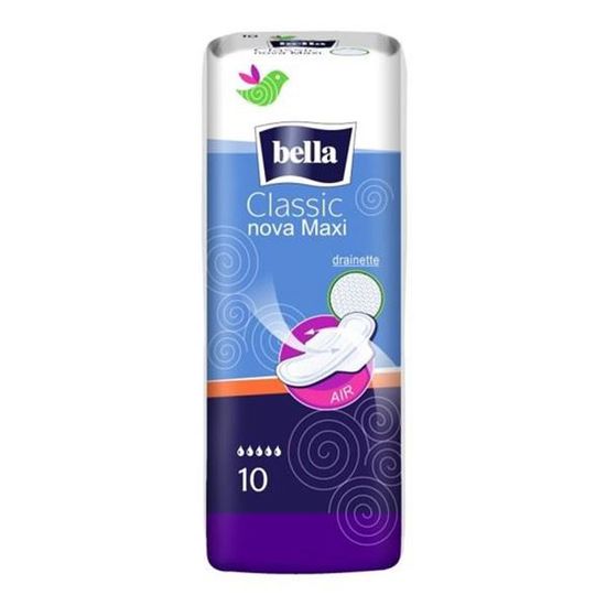 Absorbante igienice BELLA Nova Maxi Classic Drain 5 picaturi 10 buc