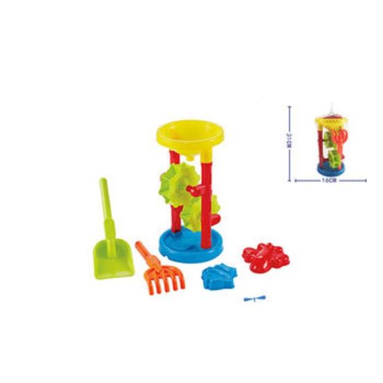 Set de jucarii pentru nisip, cu moara, 5piese, 31cm, 2 image