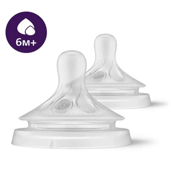 Tetina AVENT Natural Response, din silicon, 6+ luni, 2 buc, 2 image