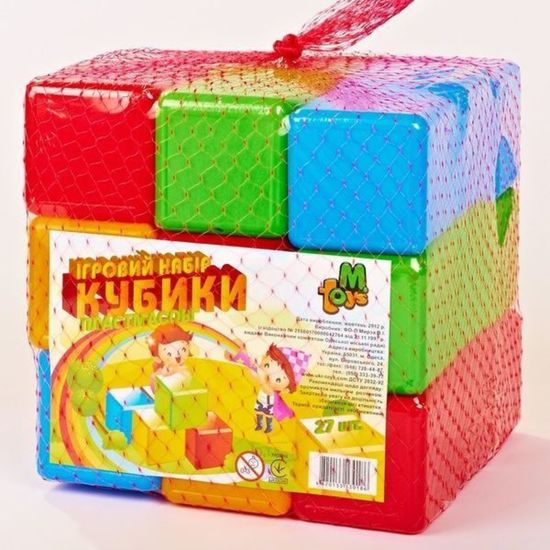 Кубики M-TOYS Цветные, 27 шт, изображение 2