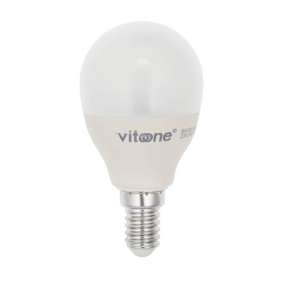 Bec LED VITOONE BASIS, G45, 7W, E14, 6400K, 10/100