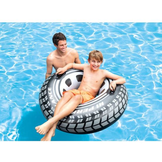 Надувной круг INTEX Шина с ручками, Д 114 см, до 100 кг, 9+, изображение 3