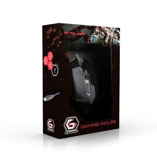 Mouse pentru gaming GEMBIRD, MUSG-001-G, Gaming Optical Mouse, Black-Green, 4 image