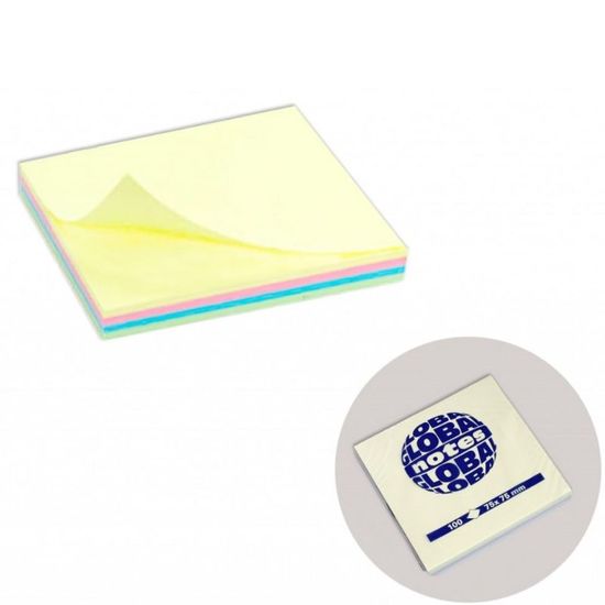 Hirtie pentru notite cu lipici, GN Mix 3654-98, 75x75mm, 100f