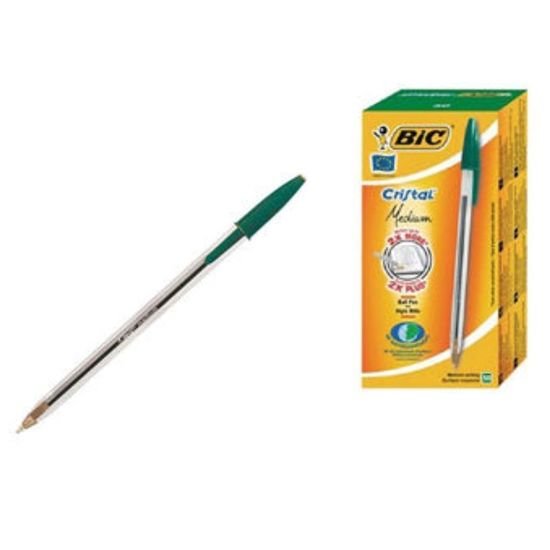 Ручка шариковая BIC Cristal Med (1/50), зеленая, изображение 2