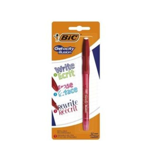 Ручка гелевая роллер BIC Gel-ocity Illusion, красная
