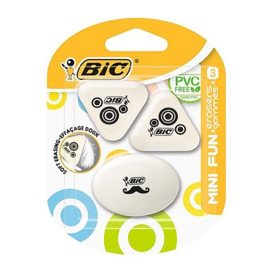 Набор ластиков BIC Mini Fun, 3 шт, Блистер, изображение 2