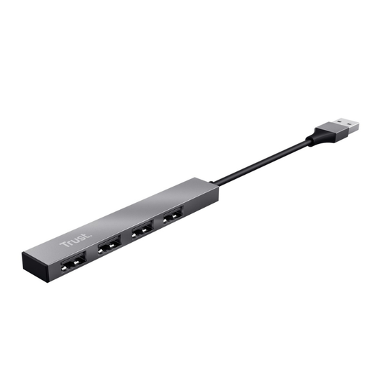 Mini USB HUB Trust HALYX 4-PORT, silver, изображение 2