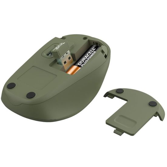 Mouse fara fir TRUST Yvi + Eco Silent, verde, 5 image