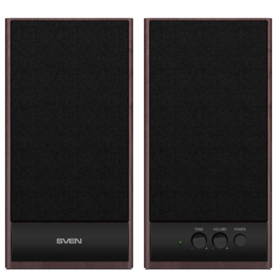 Колонки SVEN SPS-609 2.0, 2x5W RMS, вишневый, изображение 3